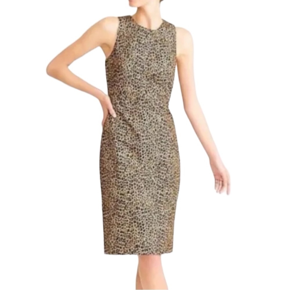NEW J Crew Womens Size 6 Leopard Animal Print Dress